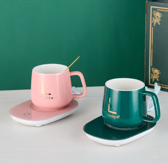 TAZA ELEGANTE CON CALENTADOR ELÉCTRICO